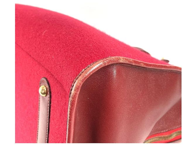 Borsa da viaggio con logo H-Punching di Hermès Rosso - vista 6