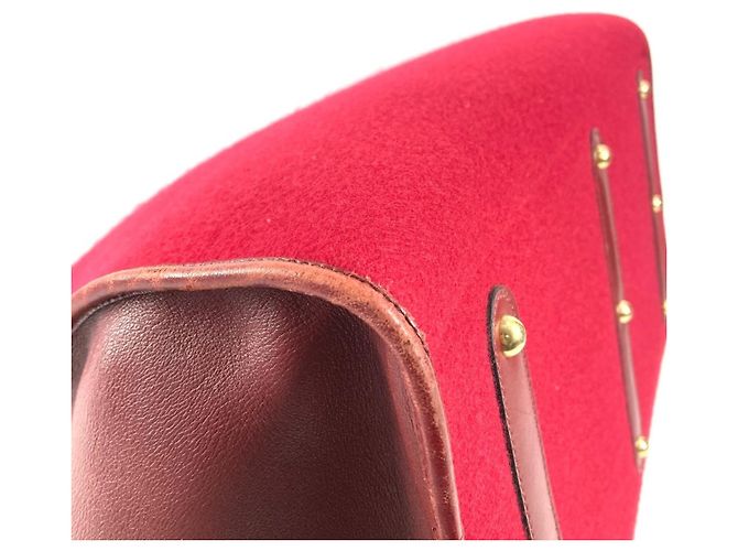 Borsa da viaggio con logo H-Punching di Hermès Rosso - vista 7