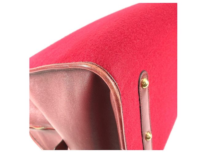 Borsa da viaggio con logo H-Punching di Hermès Rosso - vista 8