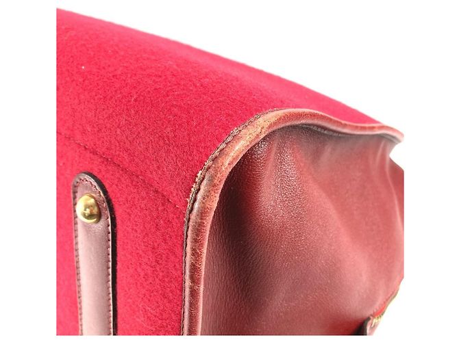Borsa da viaggio con logo H-Punching di Hermès Rosso - vista 9
