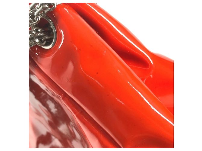 Borsa a Spalla Chanel CC Coco Mark Logo Rosso Arancione - vista 18