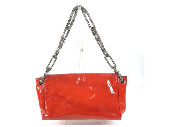 Borsa a Spalla Chanel CC Coco Mark Logo Rosso Arancione - vista 3