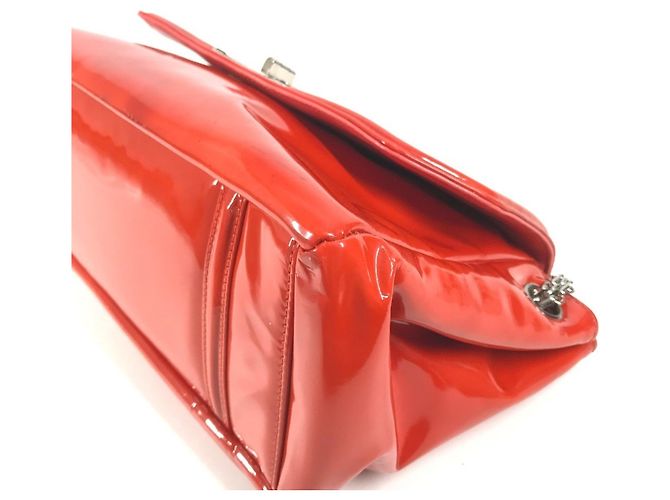 Borsa a Spalla Chanel CC Coco Mark Logo Rosso Arancione - vista 7