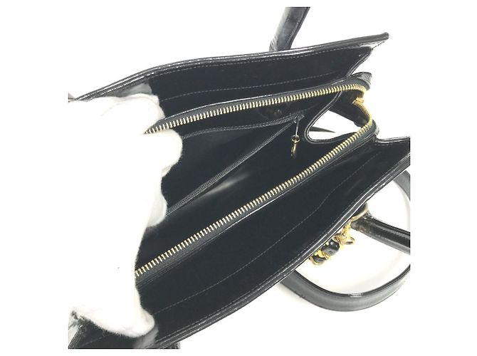 Borsa Chanel Vintage V-Stitch 2 in 1 Nero D'oro - vista 5