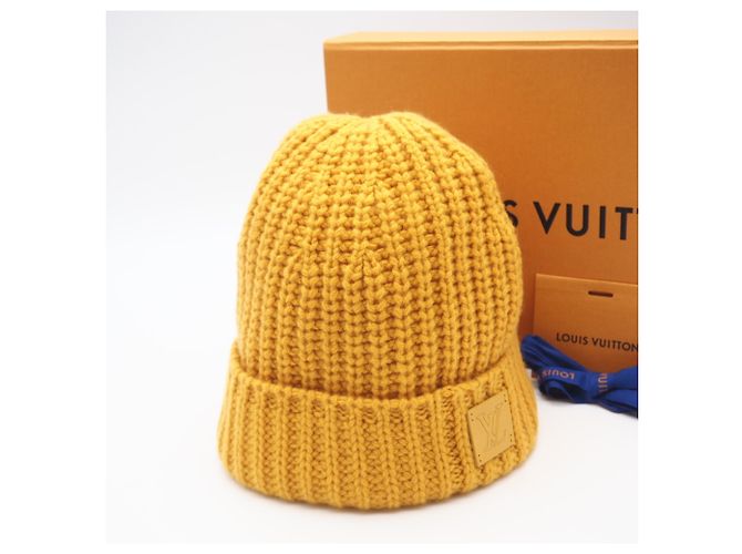 Cappello in cashmere giallo Louis Vuitton - vista 2