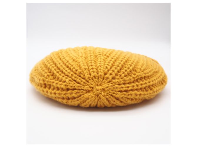Cappello in cashmere giallo Louis Vuitton - vista 7