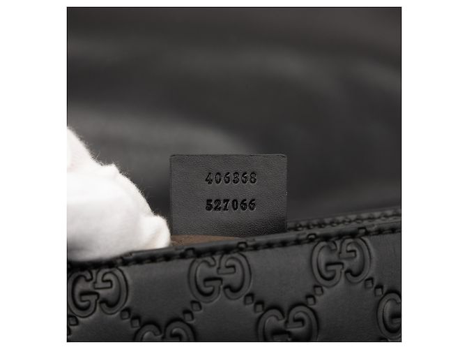 Borsa a tracolla nera Guccissima di Gucci Nero - vista 6