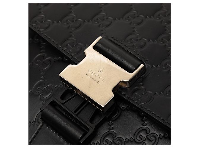 Borsa a tracolla nera Guccissima di Gucci Nero - vista 8