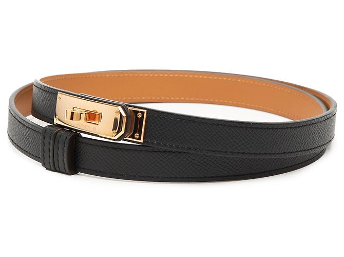 Hermès Schwarz Epsom Kelly 18 Gürtel - Ansicht 2