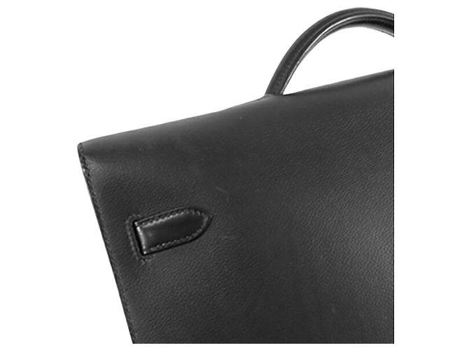 Hermès Kelly Depeches 36 in Evergrain Nero - vista 7