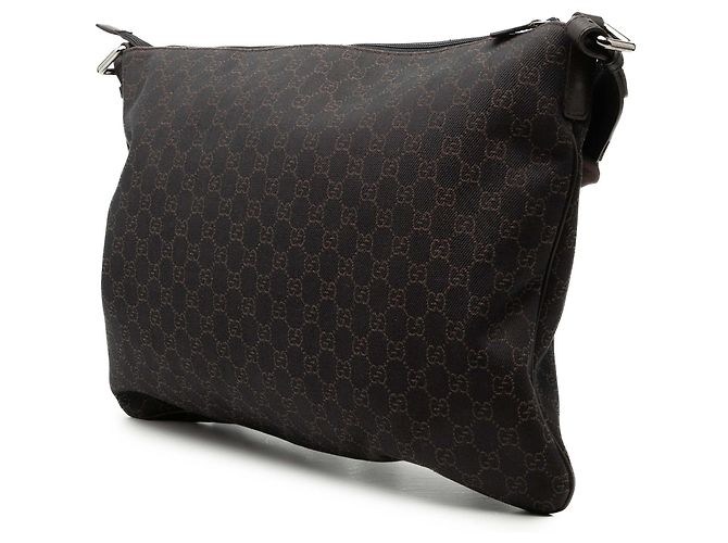 Borsa a tracolla in denim GG marrone di Gucci Marrone scuro - vista 2