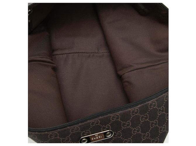 Borsa a tracolla in denim GG marrone di Gucci Marrone scuro - vista 4