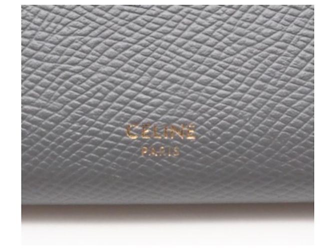 Céline Cartera larga de piel de ternera granulada Celine Castaño - vista 9