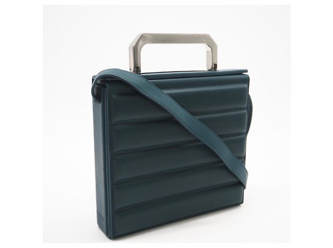 Borsa a spalla in pelle verde Bottega Veneta - vista 2