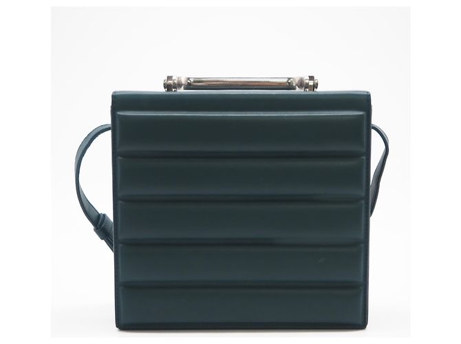 Borsa a spalla in pelle verde Bottega Veneta - vista 3