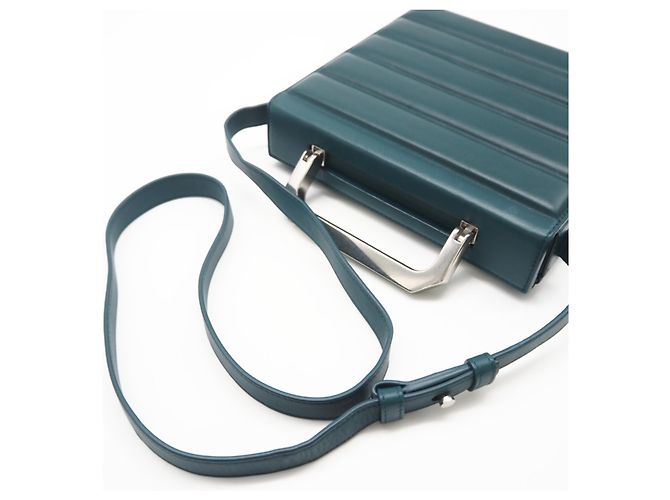 Borsa a spalla in pelle verde Bottega Veneta - vista 9