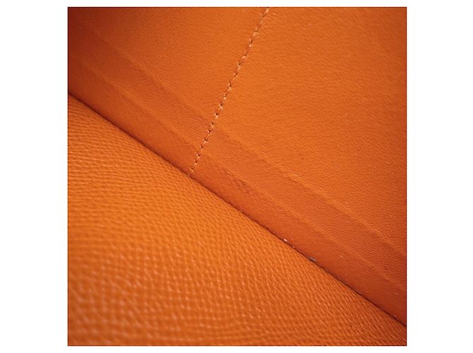 Cartera Larga Kelly de Hermès en Cuero Epsom Naranja - vista 10