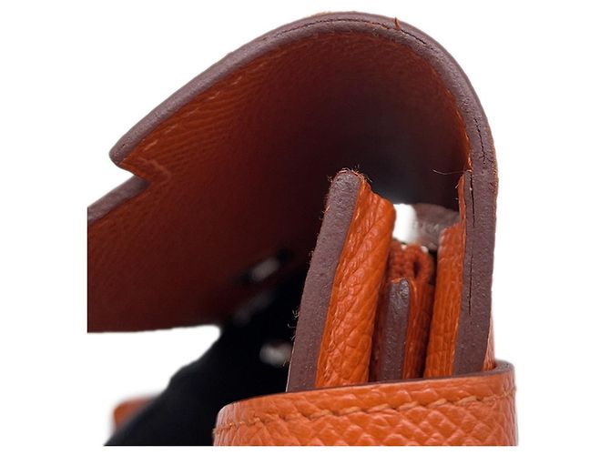 Cartera Larga Kelly de Hermès en Cuero Epsom Naranja - vista 6