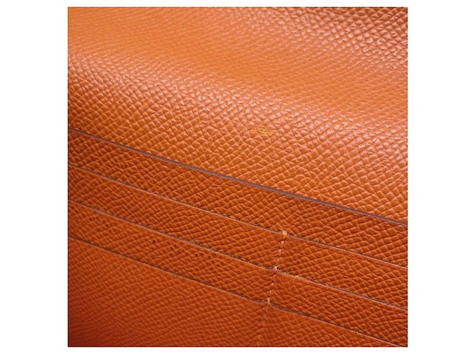 Cartera Larga Kelly de Hermès en Cuero Epsom Naranja - vista 8