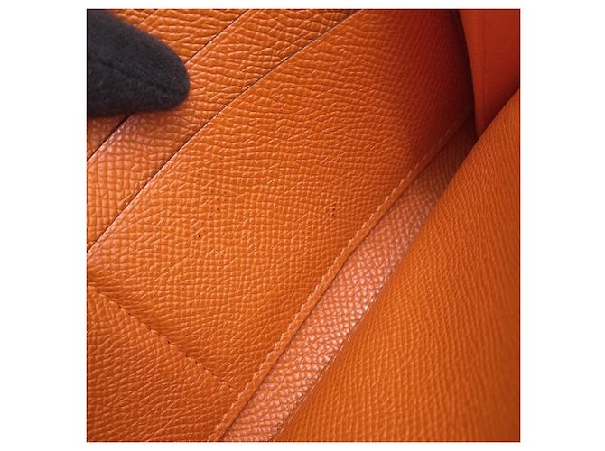 Cartera Larga Kelly de Hermès en Cuero Epsom Naranja - vista 9