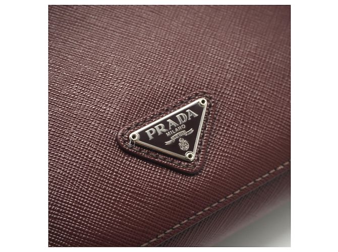 Borsa Second Double-Zip Logo Saffiano PRADA Marrone - vista 10