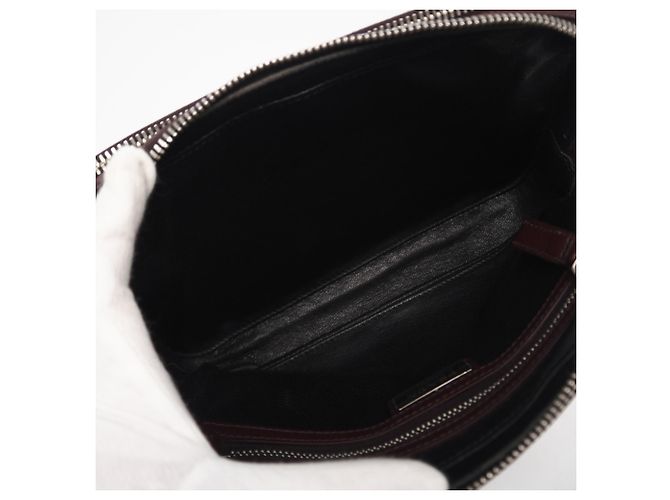 Borsa Second Double-Zip Logo Saffiano PRADA Marrone - vista 11