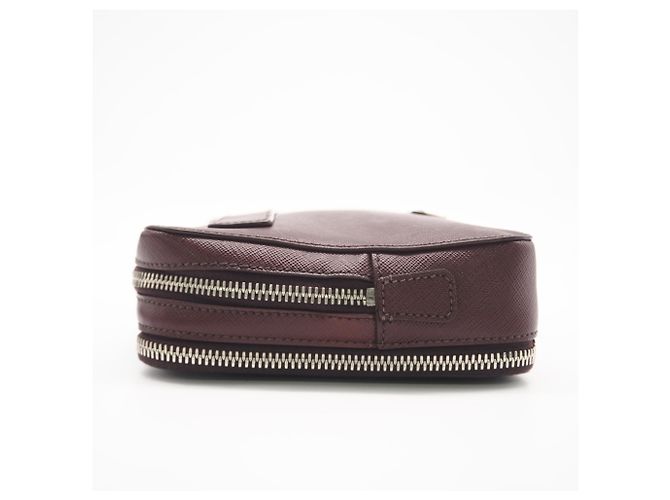 Borsa Second Double-Zip Logo Saffiano PRADA Marrone - vista 6