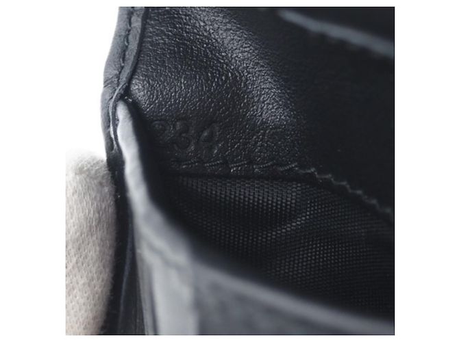 Portafoglio compatto bifold in pelle verniciata Prada Nero Argento - vista 13