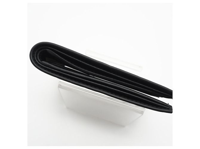 Portafoglio compatto bifold in pelle verniciata Prada Nero Argento - vista 5