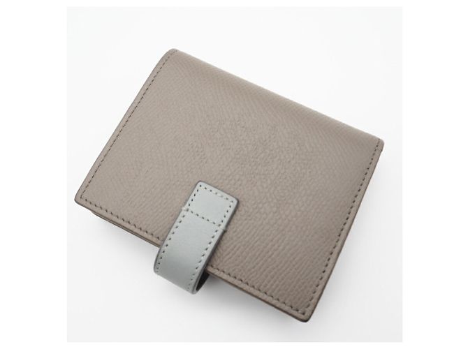 Céline CELINE Leather Small Strap Wallet Blue Beige - view 4