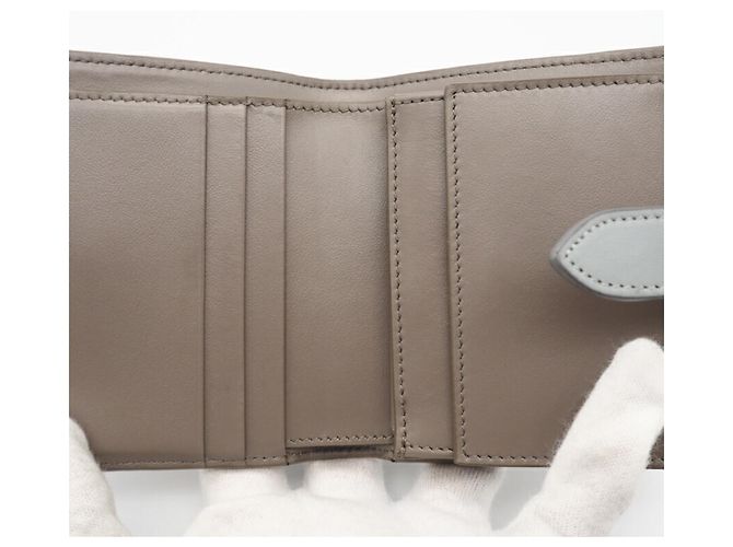 Céline CELINE Leather Small Strap Wallet Blue Beige - view 9