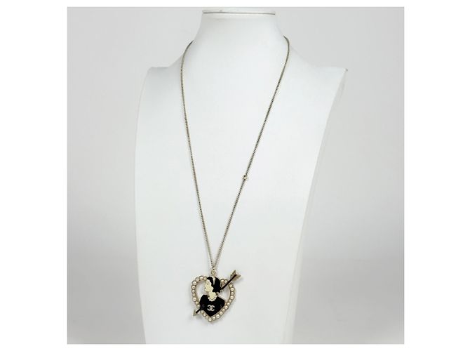 Chanel Mademoiselle Kunstperlenkette Golden - Ansicht 4