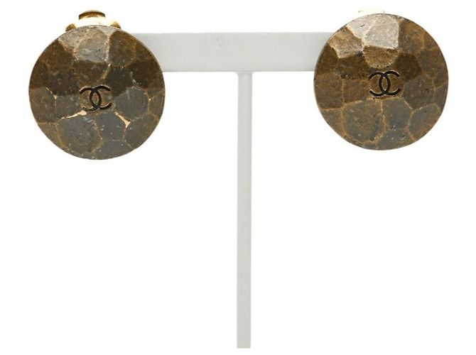 Orecchini a clip rotondi vintage Coco Mark di Chanel D'oro - vista 2