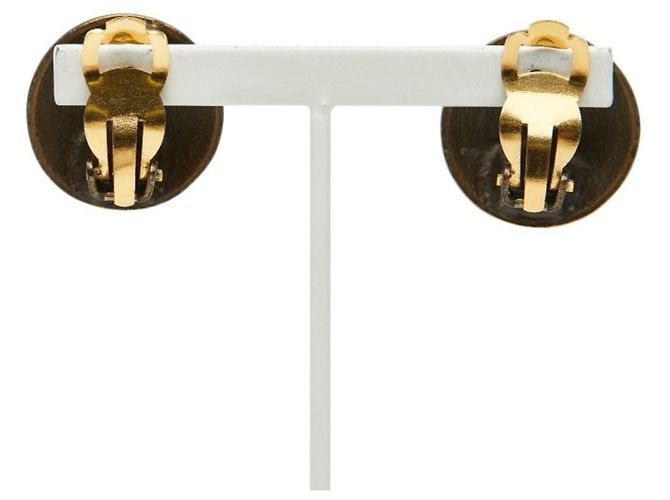 Orecchini a clip rotondi vintage Coco Mark di Chanel D'oro - vista 3