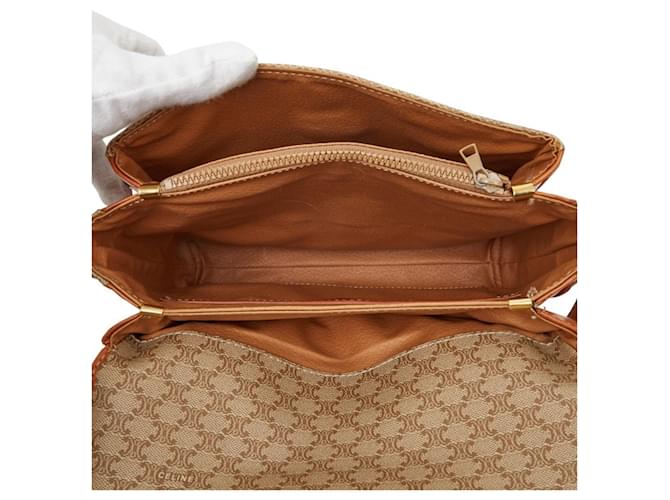 Céline Borsa a tracolla Celine Macadam Marrone Beige - vista 11
