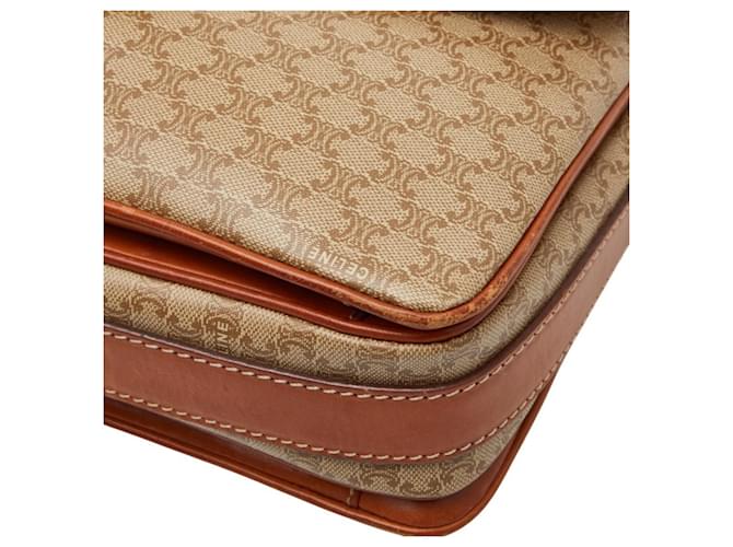 Céline Borsa a tracolla Celine Macadam Marrone Beige - vista 4
