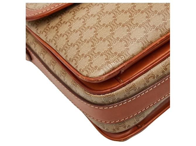Céline Borsa a tracolla Celine Macadam Marrone Beige - vista 5