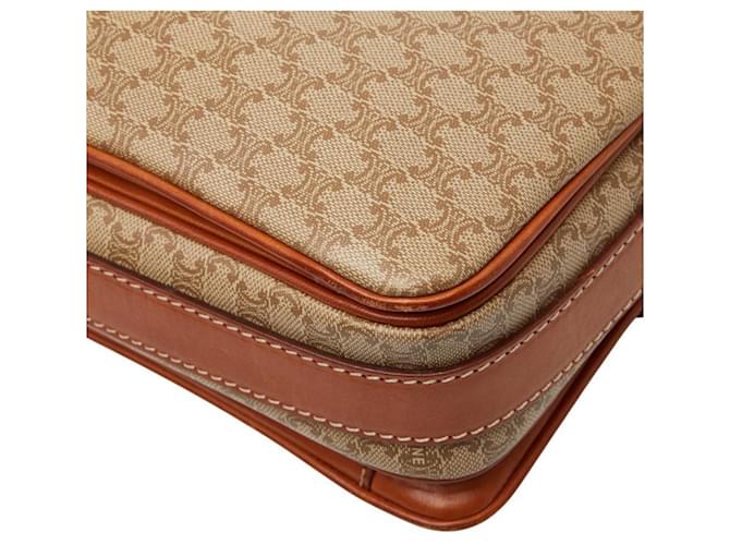 Céline Borsa a tracolla Celine Macadam Marrone Beige - vista 6