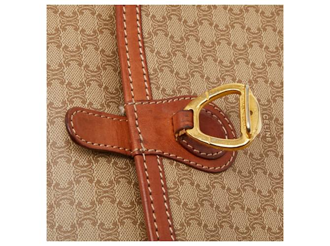 Céline Borsa a tracolla Celine Macadam Marrone Beige - vista 8