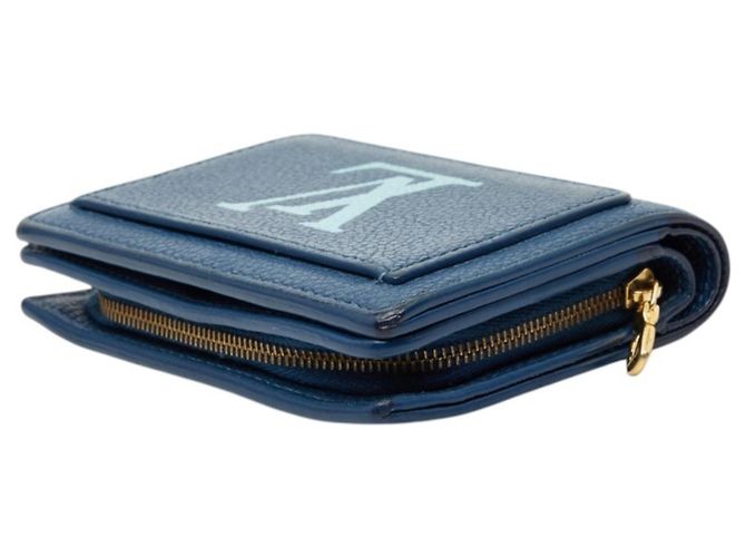 Louis Vuitton Zwei-Farben Monogram Empreinte Geldbörse Weiß Blau - Ansicht 5