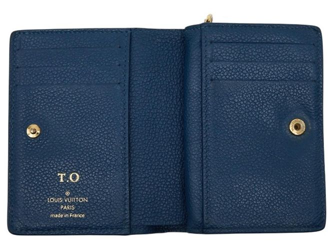 Louis Vuitton Zwei-Farben Monogram Empreinte Geldbörse Weiß Blau - Ansicht 6