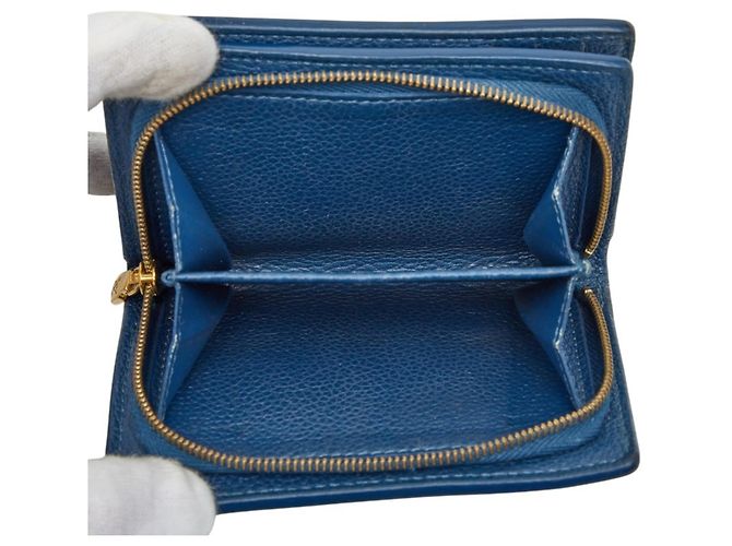 Louis Vuitton Zwei-Farben Monogram Empreinte Geldbörse Weiß Blau - Ansicht 7