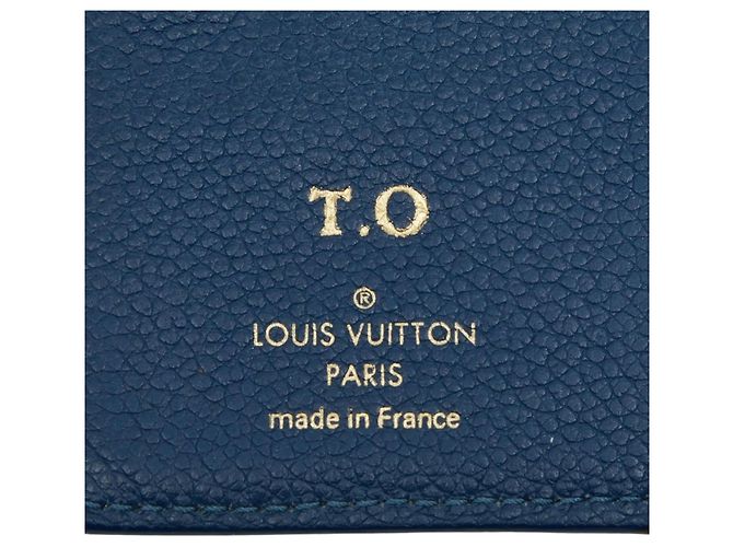 Louis Vuitton Zwei-Farben Monogram Empreinte Geldbörse Weiß Blau - Ansicht 8