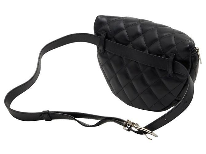 Borsa a tracolla in pelle di agnello nera Chanel Nero - vista 2