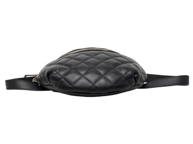 Borsa a tracolla in pelle di agnello nera Chanel Nero - vista 3