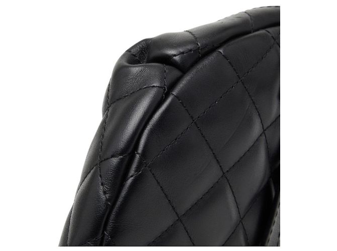 Borsa a tracolla in pelle di agnello nera Chanel Nero - vista 4