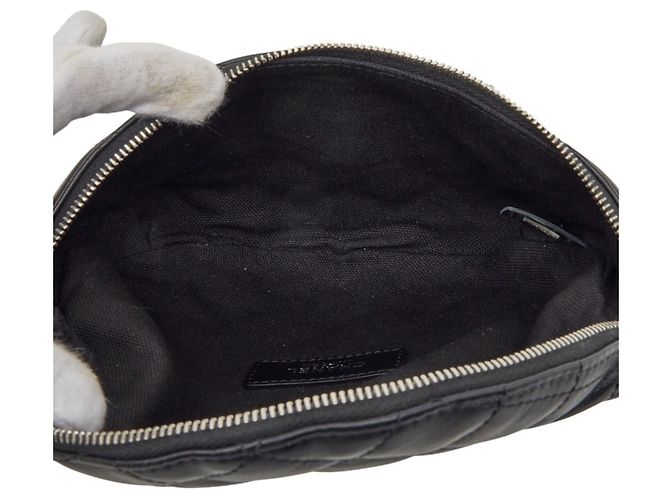 Borsa a tracolla in pelle di agnello nera Chanel Nero - vista 6