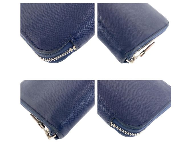 Hermès HERMES Azap Long Silk Wallet Blue Navy blue - view 4