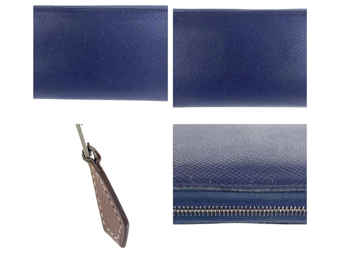 Hermès HERMES Azap Long Silk Wallet Blue Navy blue - view 6