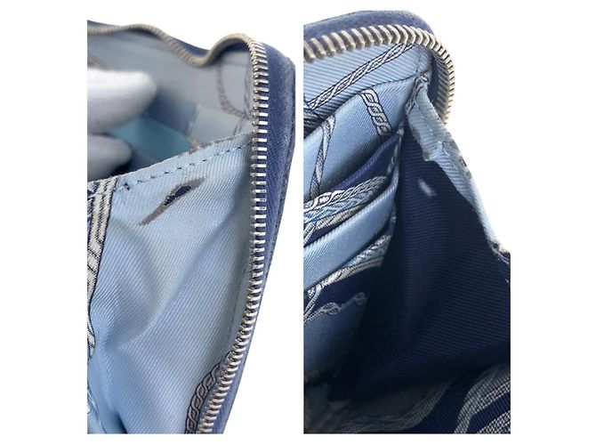 Hermès HERMES Azap Long Silk Wallet Blue Navy blue - view 7